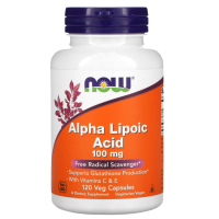Альфа-Липоевая Кислота (Alpha Lipoic Acid) 100 мг, Now Foods, 120 вегетарианских капсул
