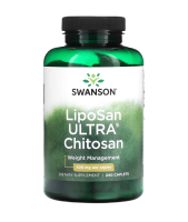 ЛипоСан Ультра Хитозан (LipoSan Ultra Chitosan) 500 мг, Swanson, 240 капсул