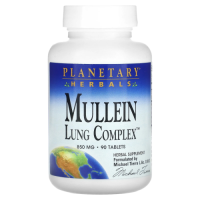 Комплекс для легких с коровяком (MULLEIN LUNG COMPLEX) 425 мг, Planetary Herbals, 90 таблеток