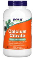 Цитрат кальция Нау Фудс (Calcium Citrate Now Foods), 250 таблеток