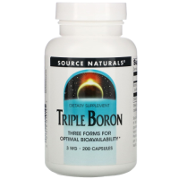 Тройной Бор (Triple Boron) 3 мг, Source Naturals, 200 капсул
