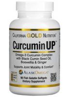 Комплекс для суставов с омега-3 и куркумином CurcuminUP California Gold Nutrition, 90 капсул из рыбьего желатина