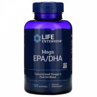 Mega EPA/DHA Life Extension, 120 гелевых капсул