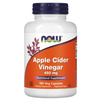 Яблочный Уксус (Apple Cider Vinegar) 450 мг, NOW Foods, 180 капсул