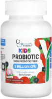 Детский пробиотик с пребиотической клетчаткой (Children's Probiotic with Prebiotic Fiber), со вкусом ягод, 5 млрд КОЕ, Doctor's Finest,  120 жевательных таблеток