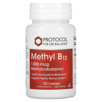 Метил B12 (Methyl В12), 1000 мкг, Protocol for Life Balance, 100 пастилок