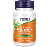 Силимарин Экстракт Расторопши (Milk Thistle Silymarin) 300 мг, NOW Foods, 50 вегетарианских капсул