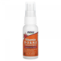 Витамин Д3 + К2 в виде липосомального спрея (Vitamin D3 & K2 Liposomal Spray), Now Foods, 59 мл