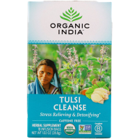 Очищающий чай с тулси, без кофеина (Tulsi Cleanse), Organic India, 18 пакетиков, 28,8 грамм