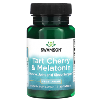 Вишня и Мелатонин (Tart Cherry & Melatonin), Swanson, 30 таблеток