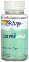 Супер Дайджестэй Смесь пищеварительных ферментов для поддержки пищеварения (Super Digestaway), Solaray, 90 вегетарианских капсул