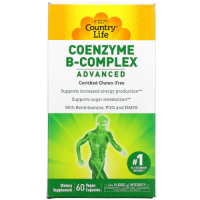 Комплекс коэнзимов группы B (Coenzyme B-Complex Advanced) Country Life 60 вегетарианских капсул