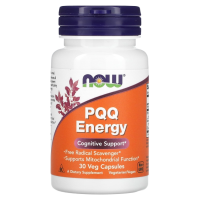 Пирролохинолинхинон 20 мг + Б-12 Метил 1000 мкг (PQQ Energy), NOW Foods, 30 вегетарианских капсул