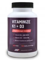 Витамин К1 + Д3 Vitaminize K1 + D3 (Protein Company), 120 таблеток