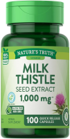 Экстракт семян расторопши (Milk Thistle Seed Extract), 1000 мг, Nature's Truth, 100 капсул с быстрым высвобождением