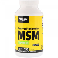 Метилсульфонилметан (MSM) 1000 мг, Jarrow Formulas, 200 вегетарианских капсул