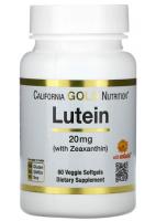 Лютеин с зеаксантином California Gold Nutrition (Калифорния Голд Нутришн), 20 мг, 60 капсул