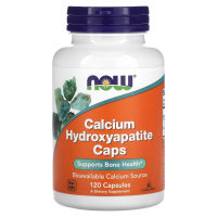 Капсулы с гидроксиапатитом кальция (Calcium Hydroxyapatite Caps), Now Foods, 120 капсул