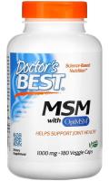МСМ (Метилсульфонилметан) Доктор’с Бест (MSM with OptiMSM Doctor’s Best), 1000 мг, 180 вегетарианских капсул