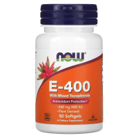 Витамин Е-400 Смесь Токофоролов (E-400 Natural), Now Foods, 50 гелевых капсул