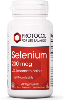 Селен (Selenium), 200 мкг, Protocol for Life Balance, 90 вегетарианских капсул