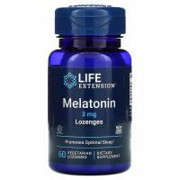 Мелатонин (Melatonin) 3 mg Life Extension, 60 вегетерианских леденцов