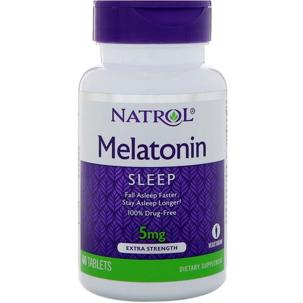 Melatonin 5 mg Natrol (Мелатонин 5 мг Натрол), 60 таблеток