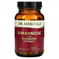 Д-манноза и экстракт клюквы (D-Mannose and Cranberry Extract), Dr. Mercola, 60 капсул