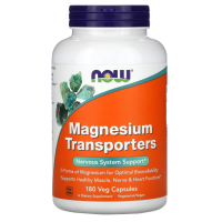 Магний 5 Форм (Magnesium Transporters) 120 мг, Now Foods, 180 вегетарианских капсул