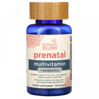 Пренатальные мультивитамины с пробиотиком (Prenatal multivitamin + probiotics), Mommy's Bliss, 45 капсул