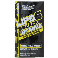 ЛИПО-6 Черный Интенсивный ультра концентрат (Lipo-6 Black Intense Ultra Concentrate), Nutrex Research, 60 черных капсул