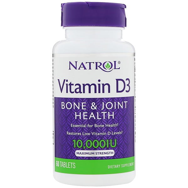 Vitamin D3 10000 IU Natrol (Витамин Д3 10000 МЕ Натрол), 60 таблеток