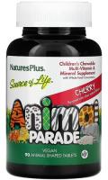 Animal Parade Gold (Парад Зверят) Жевательные мультивитамины с микроэлементами для детей со вкусом вишни, 90 таблеток в форме животных