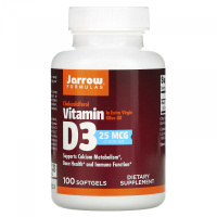Витамин Д3 (Vitamin D3) 1000 МЕ, Jarrow Formulas, 100 гелевых капсул