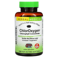 Концентрат хлорофилла (ChlorOxygen), Herbs Etc., 120 быстродействующих гелевых капсул