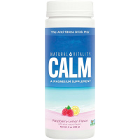 Антистрессовая смесь для напитков, малина и лимон Калм (anti-stress drink mix, raspberry and lemon CALM), Natural Vitality, 226 г (8 унций)