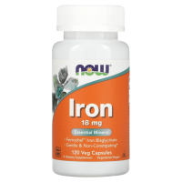 Железо  Нау Фудс (Iron Now Foods), 18 мг, 120 вегетарианских капсул