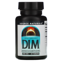 ДИМ Комплекс, Дииндолинметан (DIM) 200 мг, Source Naturals, 60 таблеток