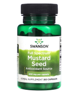Семена горчицы полного спектра (Full Spectrum Mustard Seed) 400 мг, Swanson, 60 капсул