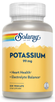 Калий (Potassium) 99 мг, Solaray, 200 вегетарианских капсул