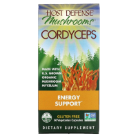 Гриб Кордицепс, Поддержка выработки энергии (Cordyceps Energy Support), Fungi Perfecti Host Defense, 60 вегетарианских капсул