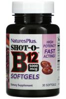 Shot-O-B12 Nature's Plus (Натурес Плюс), 5000 мкг, 30 капсул