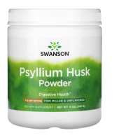 Порошок из шелухи семян подорожника (Psyllium Husk Powder) 5 г, Swanson, 340 грамм (12 унций)