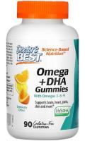 Омега 3-6-9 и ДГК Доктор’с Бест (Omega + DHA Gummies Doctor’s Best) с натуральным цитрусовым вкусом, 90 жевательных таблеток