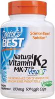 БАД Витамин К2 МК-7, Доктор’с Бест(Doctor’s Best) 100 мг, 60 вегетерианских капсул