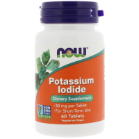 Калий Йодид (Potassium Iodide) 30 мг, Now Foods, 60 таблеток