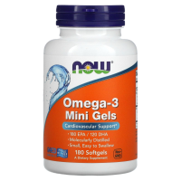 Омега-3 180EPA/120DHA Мини (Omega-3 Mini) 500 мг, Now Foods, 180 гелевых капсул