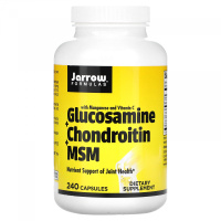 Глюкозамин + Хондроитин + МСМ (Glucosamine + Chondroitin + MSM), Jarrow Formulas, 240 капсул