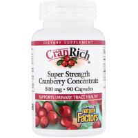 CranRich, Super Strength, Концентрат клюквы, 500 мг, 90 капсул