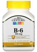 Витамин В6 21st Century, 100 мг, 110 таблеток